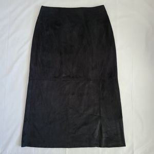 Faux Velvet Maxi Skirt Sz 12P Norton McNaughton Petites